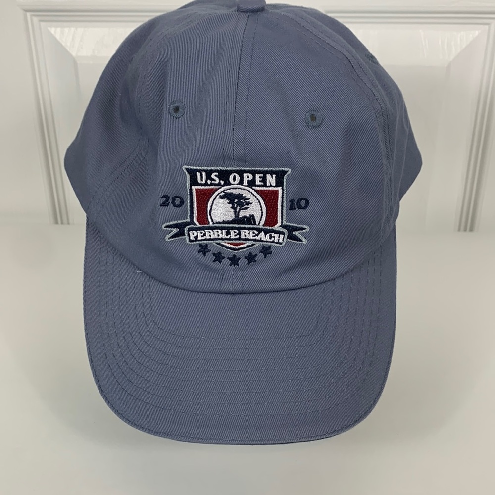 USGA grey U.S. Open 2010 Pebble Beach hat with adjustable strap embroidered